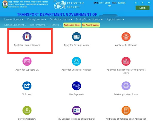 Driving Licence Apply Online