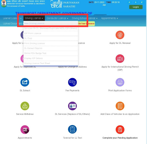 Driving Licence Apply Online